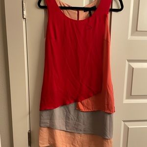 Unique color blocked dress